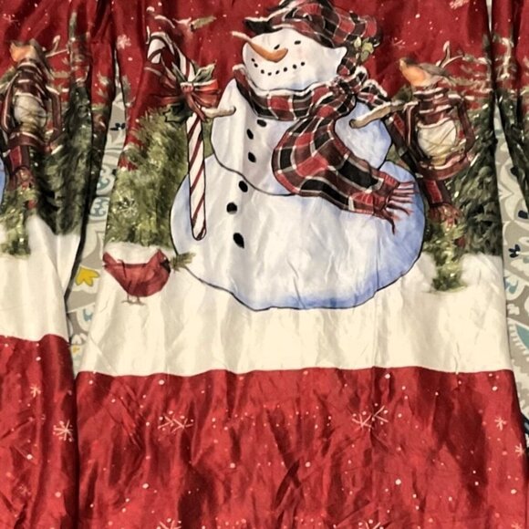 4 NEW SNOWMAN HOLIDAY CHAIR SLIPCOVERS CHRISTMAS SET 4 - Picture 7 of 8